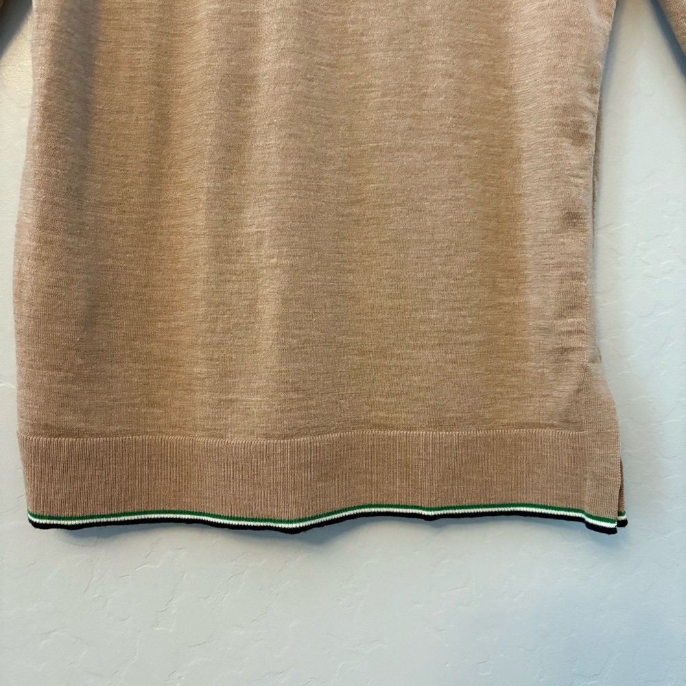 Banana Republic camel tan extra fine merino wool sweater petite medium - Picture 5 of 16